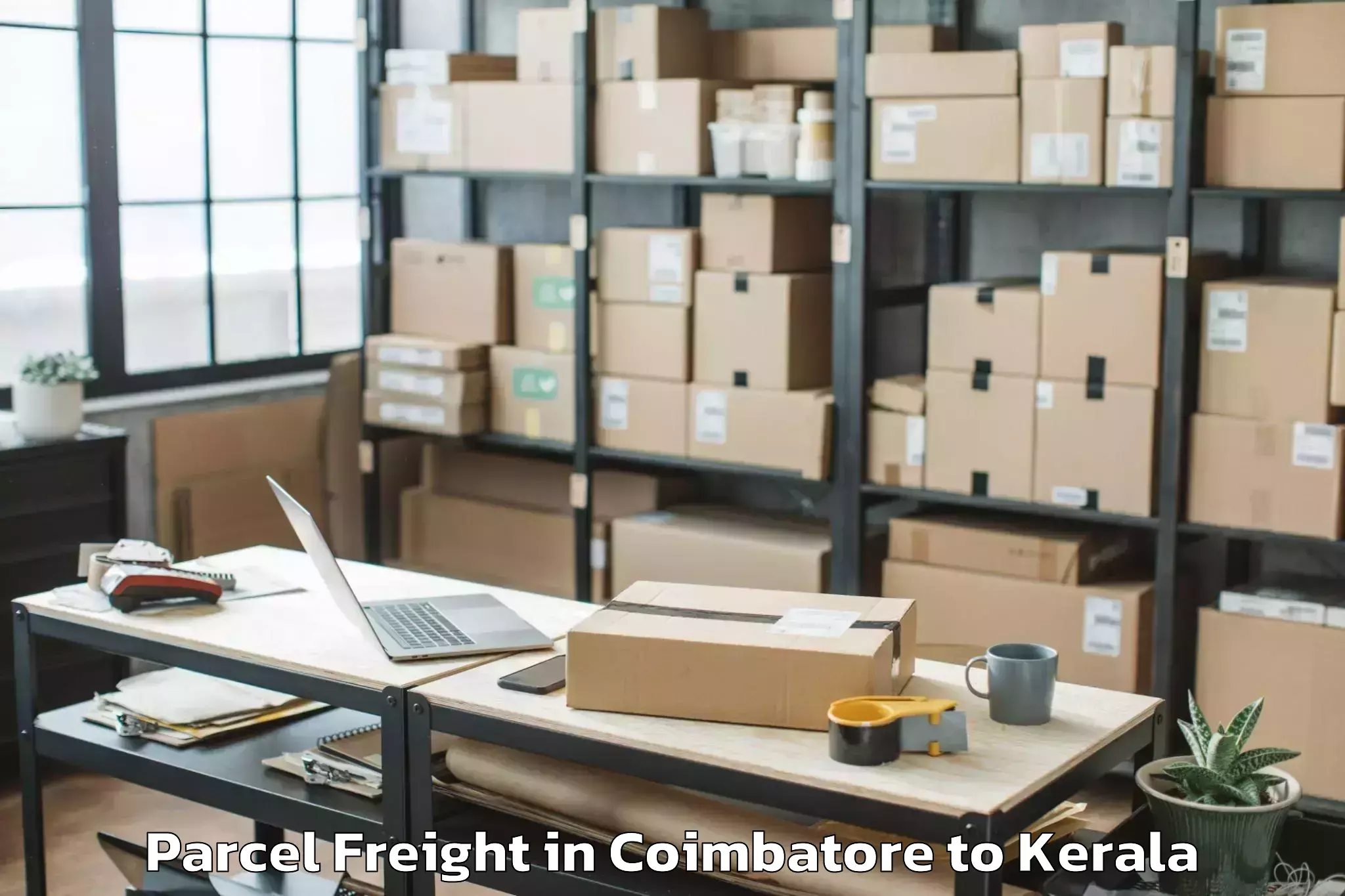 Book Your Coimbatore to Shoranur Parcel Freight Today